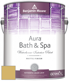 Benjamin Moore Aura 532 Bath & Spa Waterborne Interior Paint Matte Finish краска цвет 377 Mustard Field
