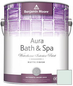 Краска Benjamin Moore Aura Bath & Spa Interior Paint Matte Finish (532) цвет 846 Come Sail Away
