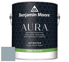 Benjamin Moore Aura 528 Waterborne Interior Semi-gloss Finish краска цвет NCS S 3010-B10G 