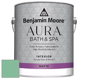 Benjamin Moore Aura 532 Bath & Spa Waterborne Interior Paint Matte Finish краска цвет 586 Northern Lights