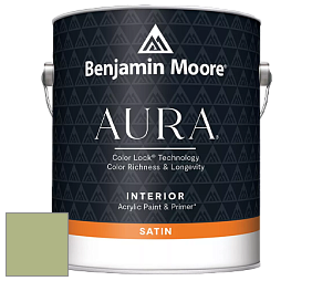 Benjamin Moore Aura 526 Waterborne Interior Satin Finish покрытие цвет NCS S 2030-G40Y 