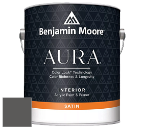 Benjamin Moore Aura 526 Waterborne Interior Satin Finish покрытие цвет 2134-30 Iron Mountain