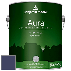 Benjamin Moore Aura 629 Waterborne Exterior Flat Finish краска цвет 2067-10 Midnight Navy