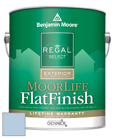 Benjamin Moore W105 Regal Select Exterior Paint-MoorLife Flat Finish краска цвет 821 Blue Ice