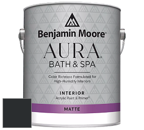 Benjamin Moore Aura 532 Bath & Spa Waterborne Interior Paint Matte Finish краска цвет RAL 9017 