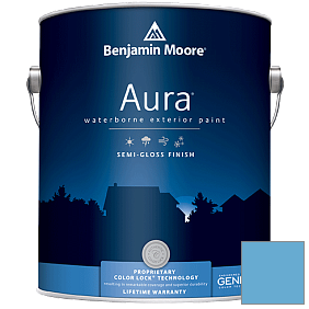 Краска Aura Waterborne Exterior Semi-Gloss Finish (632) цвет 796 Nova Scotia Blue
