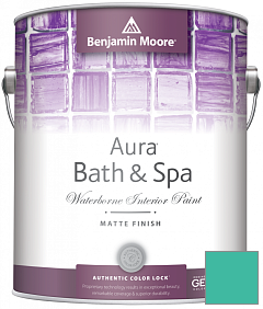 Краска Benjamin Moore Aura Bath & Spa Interior Paint Matte Finish (532) цвет 657 Sea of Green