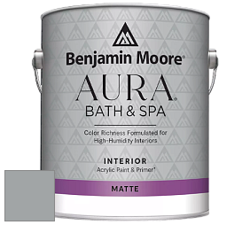 Benjamin Moore Aura 532 Bath & Spa Waterborne Interior Paint Matte Finish краска цвет NCS S 3502-B 