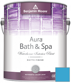 Краска Benjamin Moore Aura Bath & Spa Interior Paint Matte Finish (532) цвет 790 Bayberry Blue