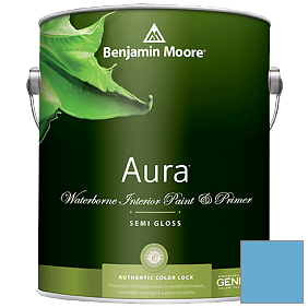 Краска Aura Waterborne Interior Semi-gloss Finish (528) цвет 796 Nova Scotia Blue