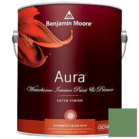 Краска Aura Waterborne Interior Satin Finish (526) цвет 566 Bunker Hill Green