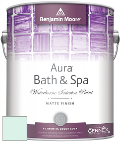 Benjamin Moore Aura 532 Bath & Spa Waterborne Interior Paint Matte Finish краска цвет 2042-70 Minty Green