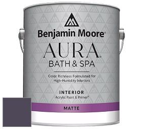 Benjamin Moore Aura 532 Bath & Spa Waterborne Interior Paint Matte Finish краска цвет 2070-20 Plum Royale