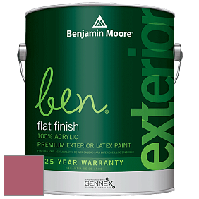 Benjamin Moore Ben 541 Waterborne Exterior Flat Finish краска цвет 2081-30 Vibrant Blush