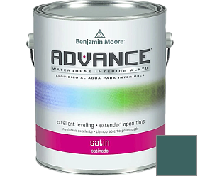 Краска Benjamin Moore 792. Advance Interior Paint-Satin эмаль цвет 2049-20 Oasis Blue
