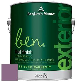 Benjamin Moore Ben 541 Waterborne Exterior Flat Finish краска цвет 1371 Plum Perfect