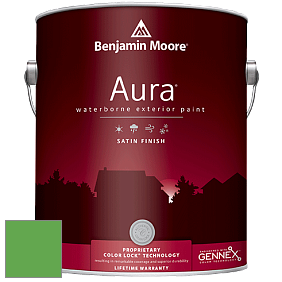 Benjamin Moore Aura 631 Waterborne Exterior Satin Finish краска цвет 2033-30 Fresh Scent Green