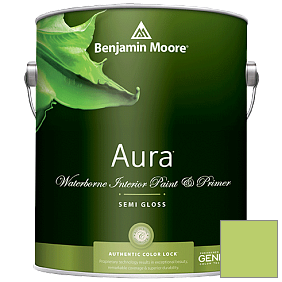 Краска Aura Waterborne Interior Semi-gloss Finish (528) цвет 418 Willow Springs Green