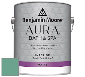 Benjamin Moore Aura 532 Bath & Spa Waterborne Interior Paint Matte Finish краска цвет NCS S 3030-B90G 