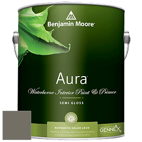 Benjamin Moore Aura 528 Waterborne Interior Semi-gloss Finish краска цвет 2139-30 Sharkskin