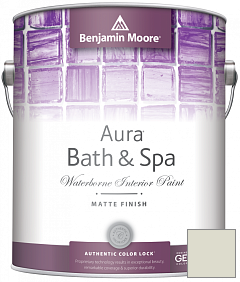 Краска Benjamin Moore Aura Bath & Spa Interior Paint Matte Finish (532) цвет OC-140 Morning Dew