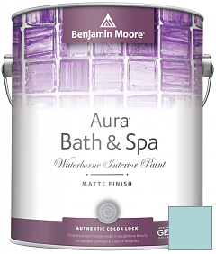 Краска Benjamin Moore Aura Bath & Spa Interior Paint Matte Finish (532) цвет 723 Spring Rain