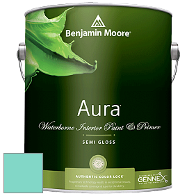 Benjamin Moore Aura 528 Waterborne Interior Semi-gloss Finish краска цвет 655 Coastal Paradise