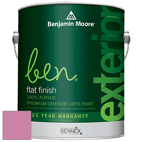 Benjamin Moore Ben 541 Waterborne Exterior Flat Finish краска цвет 2078-40 Paradise Pink