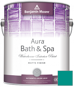 Краска Benjamin Moore Aura Bath & Spa Interior Paint Matte Finish (532) цвет 665 Gulf Shores