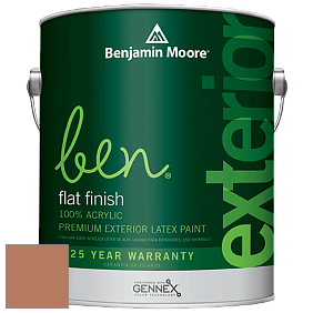 Benjamin Moore Ben 541 Waterborne Exterior Flat Finish краска цвет 1217 Suntan Bronze