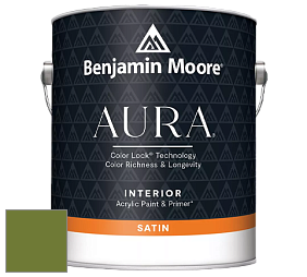Benjamin Moore Aura 526 Waterborne Interior Satin Finish покрытие цвет NCS S 3560-G40Y 