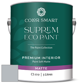 COLOR SMART CS 619 SUPREM ECO PAINT матовая краска цвет 2124-40 Thundercloud Gray