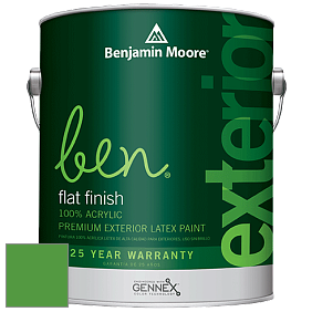 Benjamin Moore Ben 541 Waterborne Exterior Flat Finish краска цвет 2033-20 Peppermint Leaf