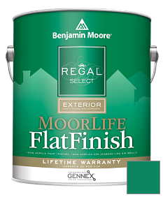 Краска Regal Select Exterior Paint-MoorLife Flat Finish (W105) цвет 2045-20 Lawn Green