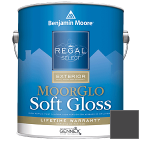 Краска Regal Select Exterior Paint-Moor GloSoft Gloss Finish (W096) цвет 2118-10 Universal Black