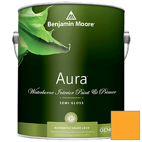 Краска Aura Waterborne Interior Semi-gloss Finish (528) цвет 2018-30 Citrus Blast