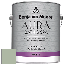 Benjamin Moore Aura 532 Bath & Spa Waterborne Interior Paint Matte Finish краска цвет 444 Cedar Grove