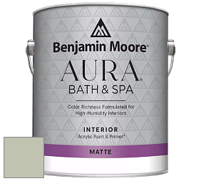 Benjamin Moore Aura 532 Bath & Spa Waterborne Interior Paint Matte Finish краска цвет NCS S 2010-G40Y 
