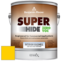 Benjamin Moore 357 Super Hide Zero Voc Interior Eggshell краска цвет 2022-30 Bright Yellow