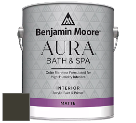 Benjamin Moore Aura 532 Bath & Spa Waterborne Interior Paint Matte Finish краска цвет RAL 6022 