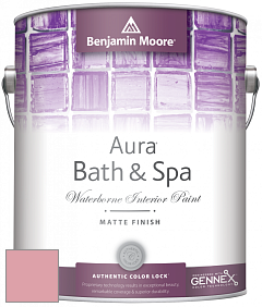 Benjamin Moore Aura 532 Bath & Spa Waterborne Interior Paint Matte Finish краска цвет 2006-50 Pink Punch