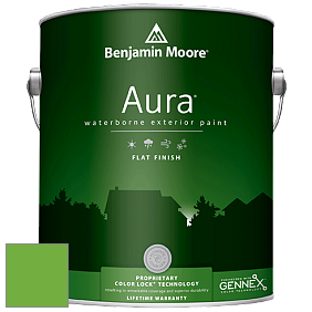 Benjamin Moore Aura 629 Waterborne Exterior Flat Finish краска цвет 2032-30 Fresh Lime