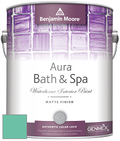 Benjamin Moore Aura 532 Bath & Spa Waterborne Interior Paint Matte Finish краска цвет 606 Island Paradise