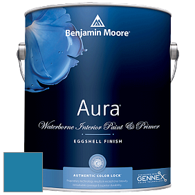 Benjamin Moore Aura 524 Waterborne Interior Eggshell Finish краска цвет 784 Blue Macaw