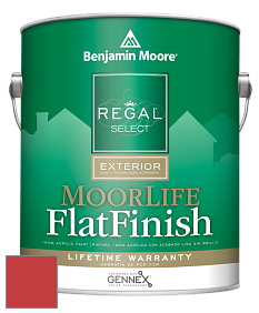 Benjamin Moore W105 Regal Select Exterior Paint-MoorLife Flat Finish краска цвет 2009-10 Redstone
