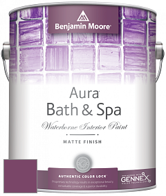 Benjamin Moore Aura 532 Bath & Spa Waterborne Interior Paint Matte Finish краска цвет 2075-20 Mulberry