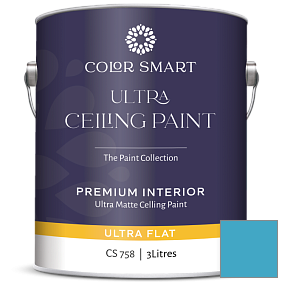Краска COLOR SMART CS 758 ULTRA CEILING PAINT ультраматовая краска цвет 2059-40 Yosemite Blue