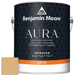 Benjamin Moore Aura 526 Waterborne Interior Satin Finish покрытие цвет 2160-40 Roasted Sesame Seed