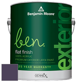Benjamin Moore Ben 541 Waterborne Exterior Flat Finish краска цвет 2071-10 Exotic Purple