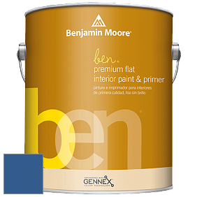 Benjamin Moore Ben W625 Premium Interior Latex Flat краска цвет 2065-20 Dark Royal Blue
